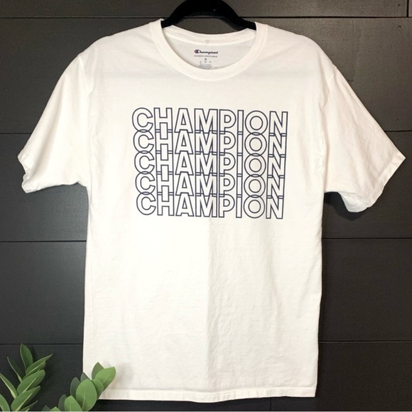 CHAMPION Short Sleeve T-Shirt. Unisex Top. Adult Size M. GUC - Picture 1 of 6